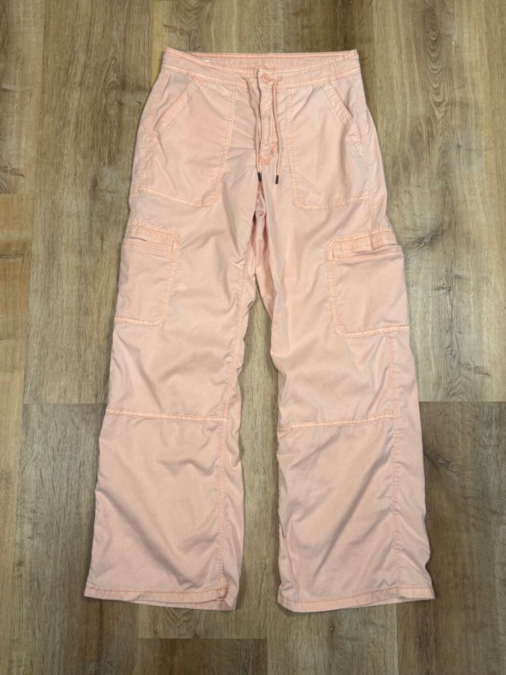 American Eagle Womens Peach Stretch Baggy Wide Leg Pants Size 6